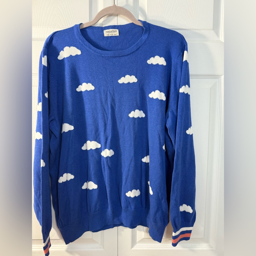 Sugarhill Brighton jumper cloud print size 22 and toddler jumper size 3-4yrs